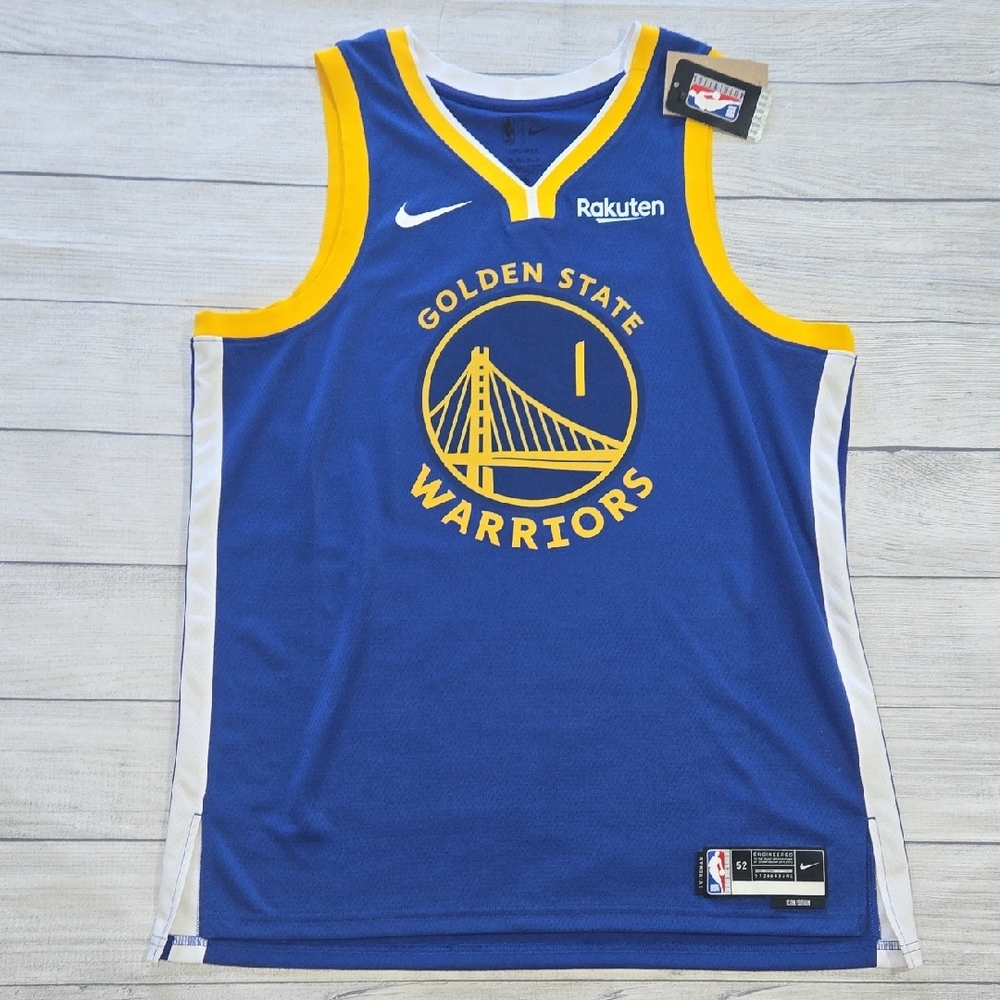 Nike Golden State Warriors Icon Edition Jersey Blue/White/Yellow Size XL NWT